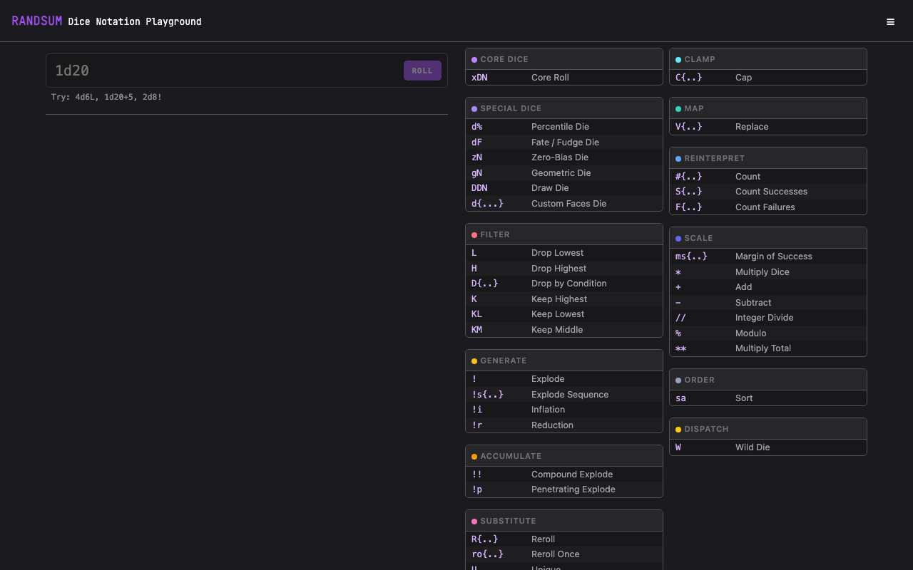 randsum.io — screenshot