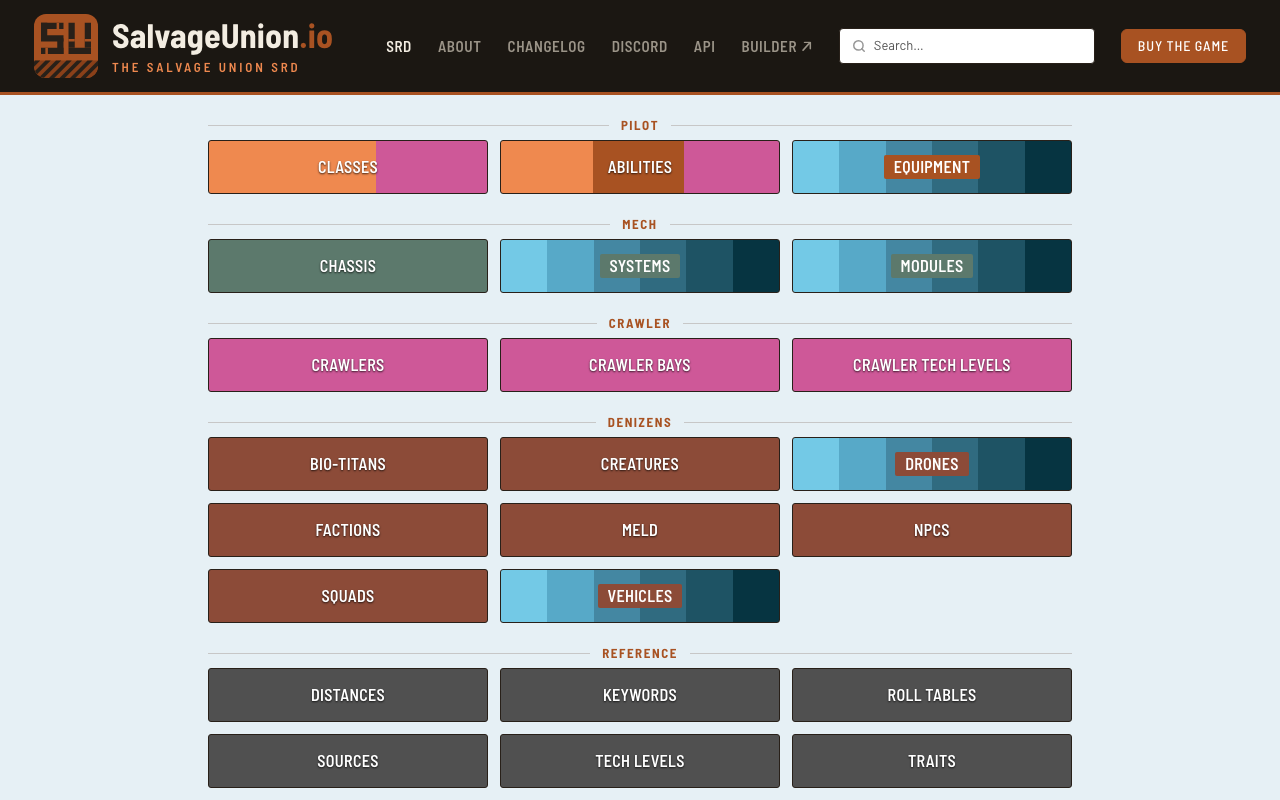 SalvageUnion.io — screenshot